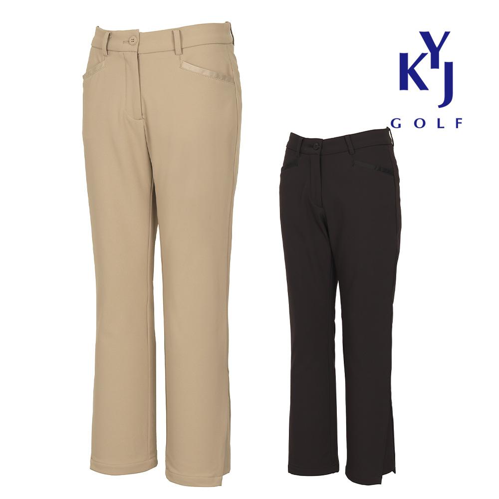 KIM YOUNG JOO GOLF Женские расклешенные персиковые четырехсторонние эластичные гольф-брюки с начесом Knwlsl57