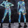 3D цифровая печать сценических костюмов для взрослых Хэллоуин Мероприятие Карнавал Тематическая вечеринка Костюм для косплея Костюм для ролевой игры Комбинезон