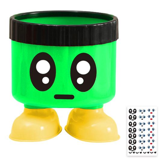 Милый мультяшный держатель для ручек с ножками, большой вместимости, круглый настольный органайзер для школьных и офисных принадлежностей, декоративная коробка для хранения на столе