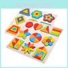 Geometric Shape Puzzle Board For Kids Early Learning Wooden Educational Toy
