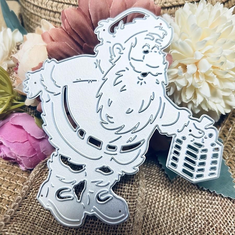 3 шт. Вырубки с рождественскими элементами для изготовления открыток, Рождественские вырубки Санта-Клауса, Рождественская вырубка снеговика, Металлическая форма для вырубки для скрапбукинга