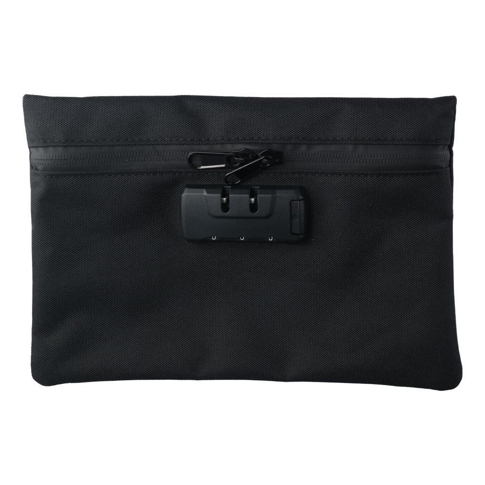 Black Money Bag With Lock Portable Document Bag Durable Security Bag for Cash  Travel