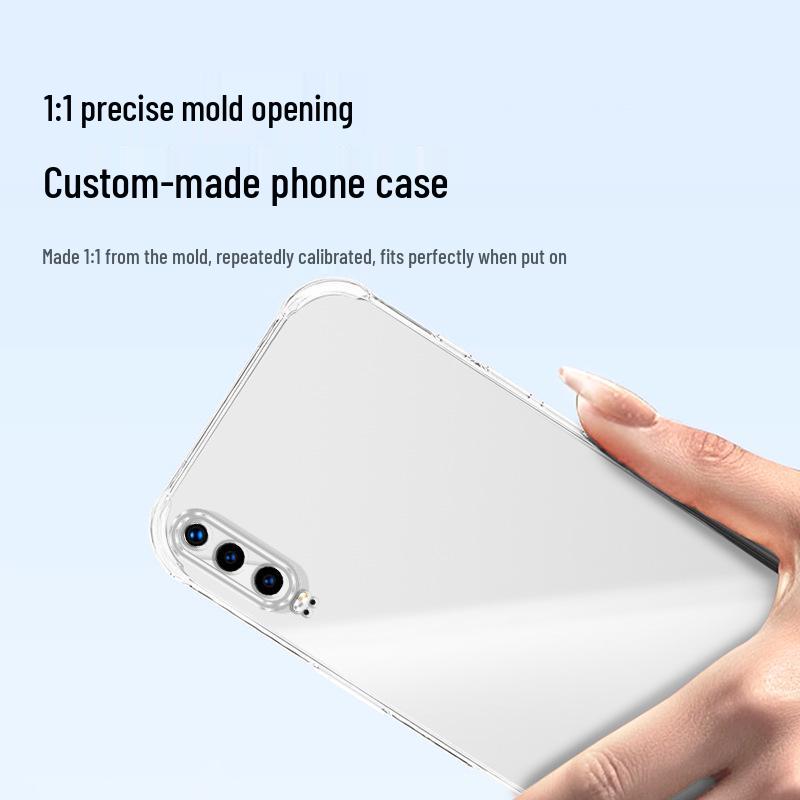 Compatible with Huawei P30/P30 Pro: Transparent TPU Phone Case with Airbag Corners for High-Level Protection and Simple INS Style.