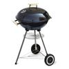 Charcoal Barbecue with Lid and Casters Algon Black (diameter 45cm) Enamelled Steel