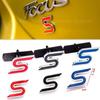 S Chrome Metal Car Front Hood Grille Emblem Badge Rear Trunk Car Stickers Car Styling