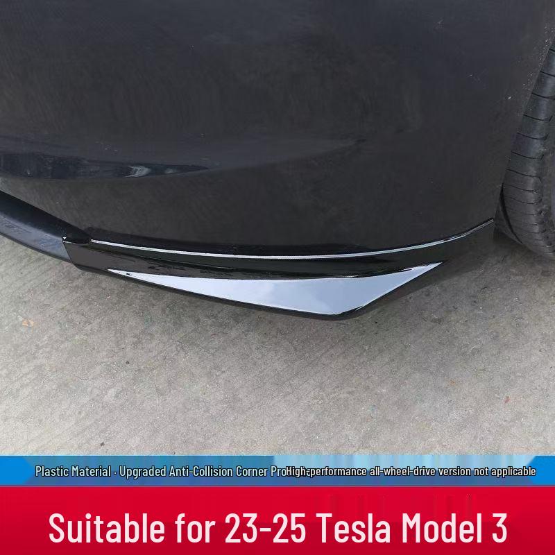 Защитная полоса угла переднего бампера от столкновений для Tesla Model 3.