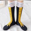 Men's Unisex Cute Novelty Cartoon Chicken Leg Pattern Knee High Socks, Breathable Comfy Casual For Men's Outdoor Wearing All Seasons Wearing