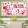 89PCS Valentine's Day Bulletin Board Decoration Set Heart Bulletin Board Borders Sending Our Love Cutouts for Bulletin Board Happy Valentine's Day