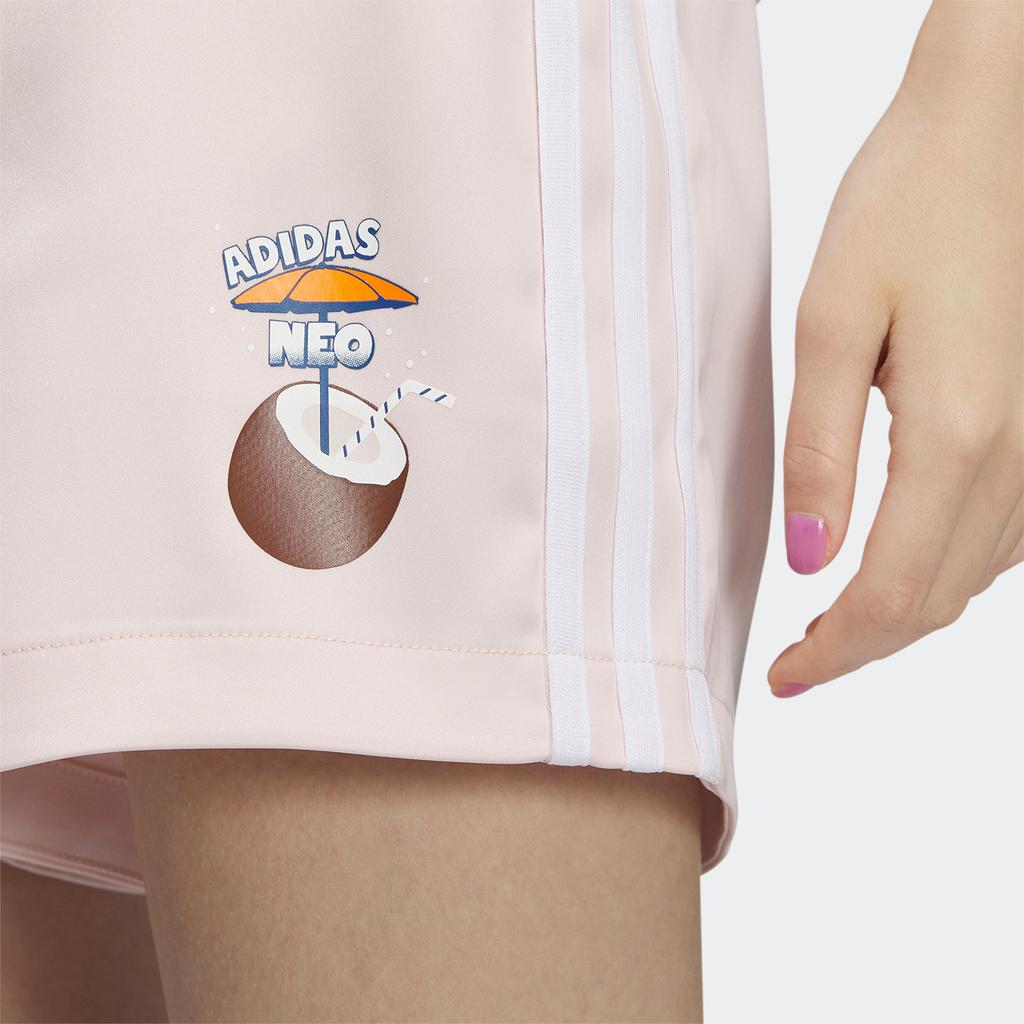 Adidas Свободные спортивные шорты с принтом логотипа Neo, женские шорты Miracle-Quartz IP3890
