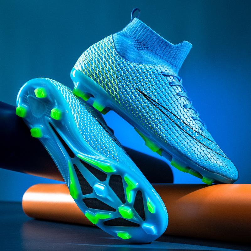 Высокодышащие футбольные бутсы, нескользящие, для тренировок на газоне, с защитой от сломанных ногтей, профессиональные игровые футбольные бутсы