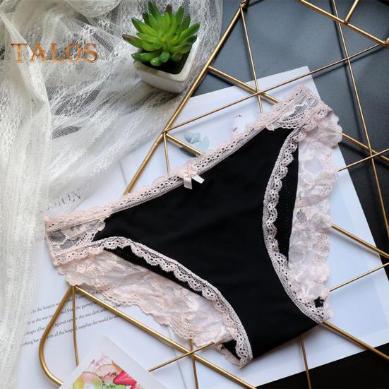 Женское нижнее белье Ice Silk, сексуальные кружевные трусики с низкой талией, бесшовные трусы-шорты, дышащие, эластичные трусы