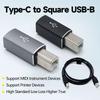 1 шт. USB C на USB 2.0 для MIDI-контроллера, передача данных, штекер-гнездо, адаптер Type C на B для принтера-сканера HP/Epson/Canon
