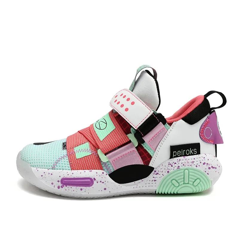 Новая мужская детская спортивная обувь дышащая профессиональная баскетбольная обувь для детей среднего и старшего возраста лето подошва из ЭВА
