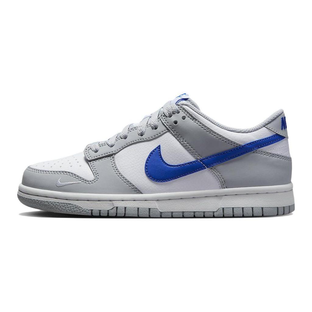 Nike Кроссовки Nike Dunk Low Mini Swoosh Wolf Grey Game Royal для девочек (GS) FN3878-001