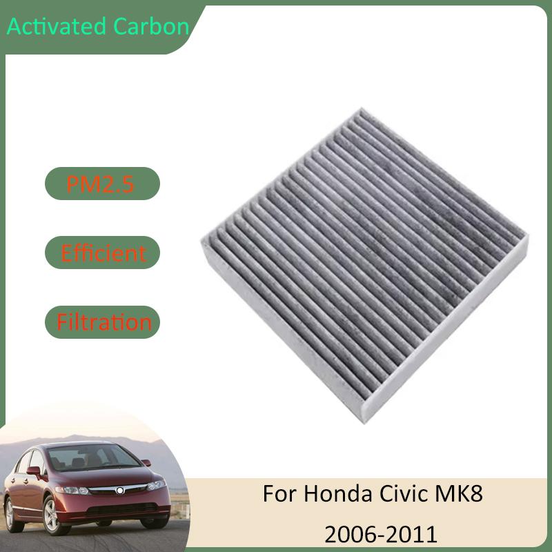 Фильтр кондиционера для Honda Civic MK8 Gen8 8 FA1–5 FD1–7 FG1–2 FK1–3 FN1–4 2006 2007 2008 2009 2010 2011 Активированный уголь