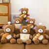 New Cute Soothing Cake Teddy Bear Doll Children's Birthday Gift Pillow Sleeping Plush Toys