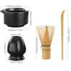 4шт бамбуковый керамический венчик для матча многоразовая щетка для размешивания матча венчик для размешивания зеленого чая