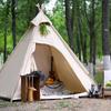Three Season Cotton Canvas Camping Pyramid Tent Persons 2-3