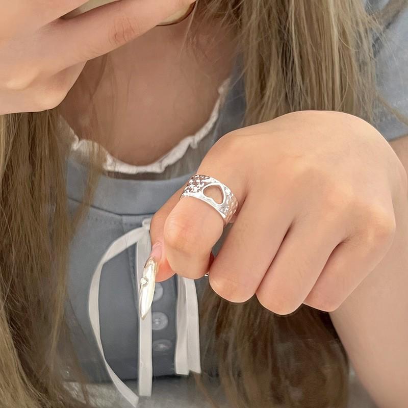 Цветочное кольцо из стерлингового серебра для женщин - Высококачественный дизайн с открытым соединением для осени/зимы