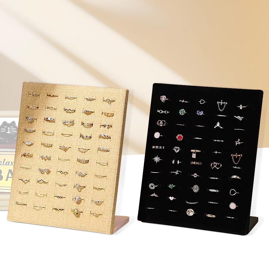 1 шт., подставка для колец на 50 мест, подходит для хранения и демонстрации колец. Цвет: черный, серый.