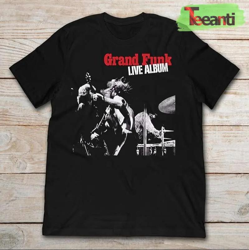 Классическая футболка унисекс с изображением концертного альбома Grand Funk Railroad