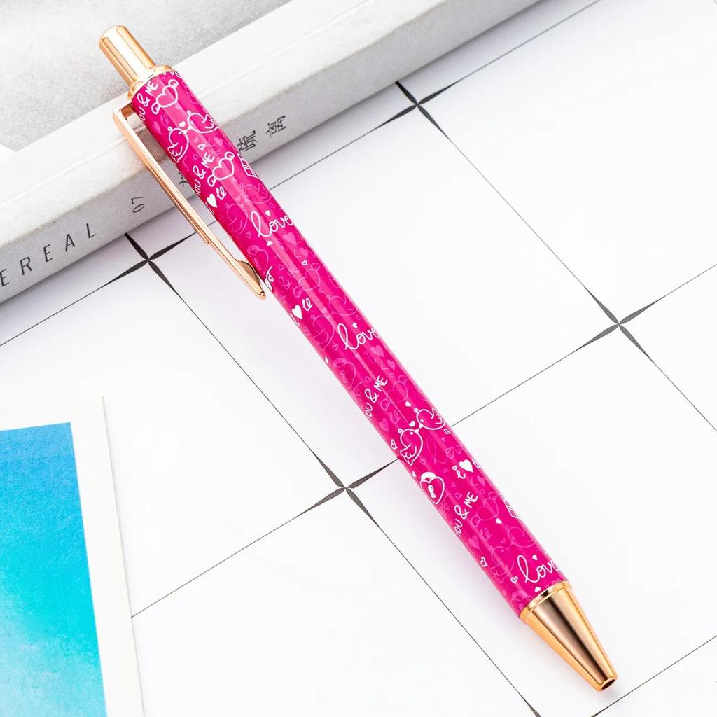 1 шт., шариковая ручка, креативная разноцветная ручка Love Pen, металлические канцелярские принадлежности, школьные канцелярские принадлежности
