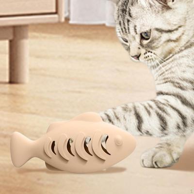 Игрушка для кошек, кормушка-диспенсер для еды, игрушки в форме рыб, силиконовые игрушки-кикеры для котят