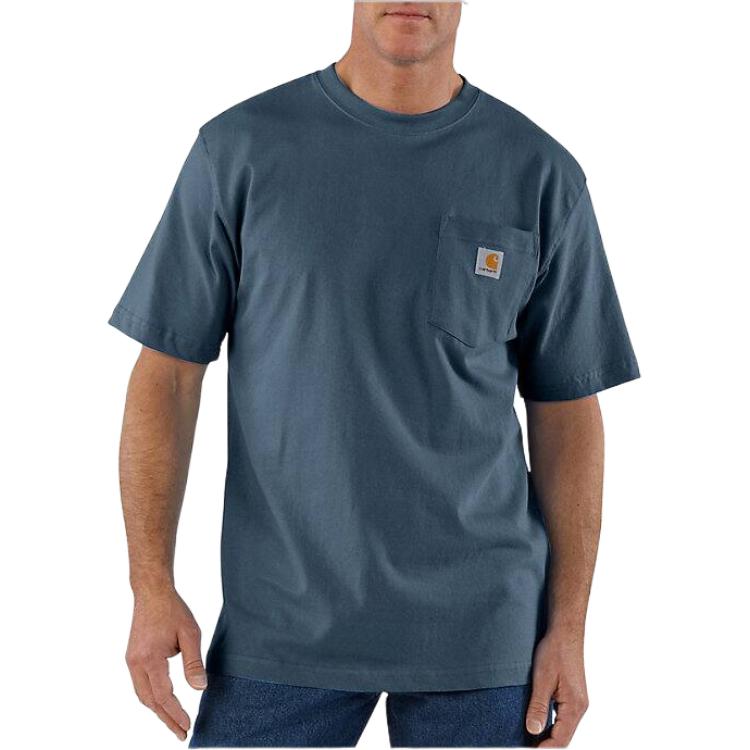 carhartt Футболки Мужские С Круглым Вырезом Средние K87-BLS