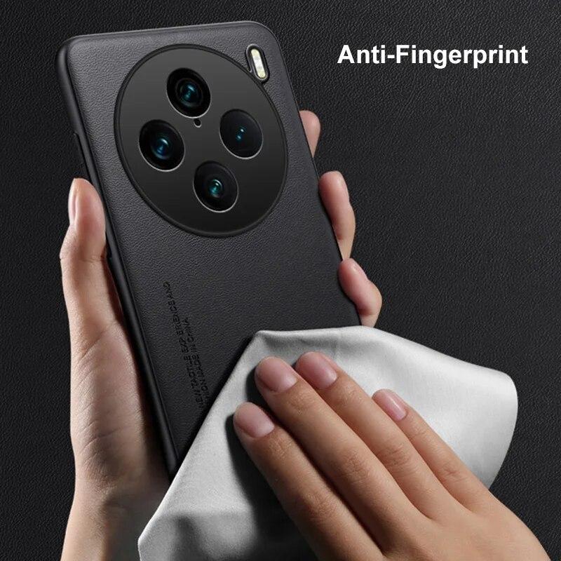 Обычный чехол из искусственной кожи для Vivo X100 Pro X 100 X100pro, задняя крышка, матовый силиконовый чехол с полной защитой, противоударный чехол для телефона Vivo Y100 Y17S X90 Pro Plus