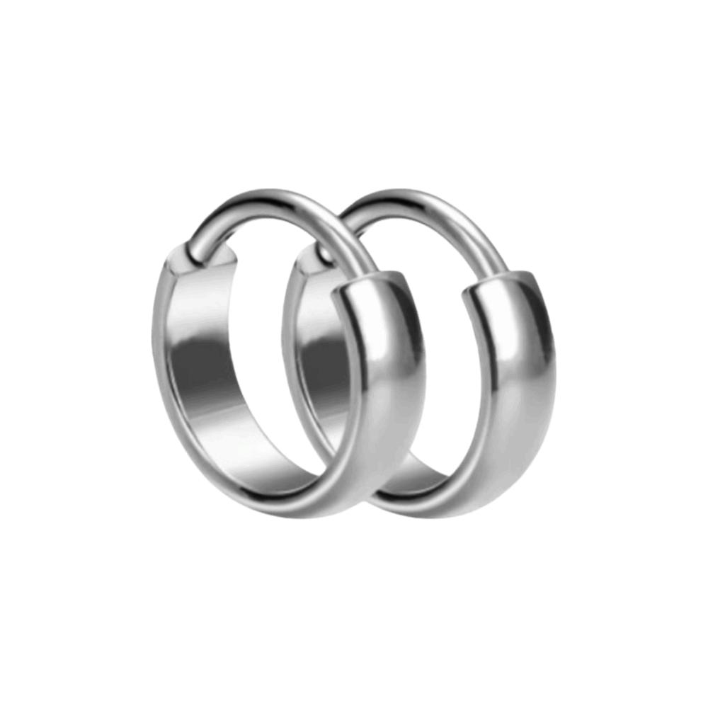 Round Cartilage Circle Earring 8/10mm Earlobe Piercing Jewelry Punk Titanium Hoop Earring Men