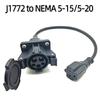 J1772 To Nema 5-15/5-20 Discharger Discharger Connector Adapter Electric Vehicle Connector Adapter
