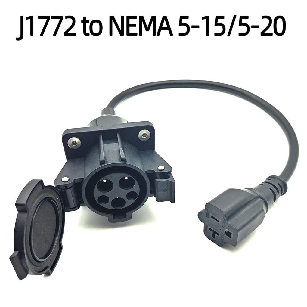 J1772 To Nema 5-15/5-20 Discharger Discharger Connector Adapter Electric Vehicle Connector Adapter