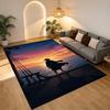 Pirate Sunset Area Rug Carpet For Bedroom Game Playroom Living Room Nonslip Sofa Office Home Decor Doormat Christmas Gift C3103