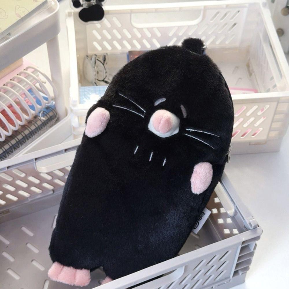 3D Stationery Storage Bag Plush Stationery Case Portable Mole Pencil Case  Middle School Student