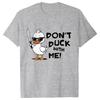 Summer Men's Fashion T-shirts Duck with Knife Print Men Casual Tee Shirts Short Sleeve Round Neck Tops Harajuku Streetwear