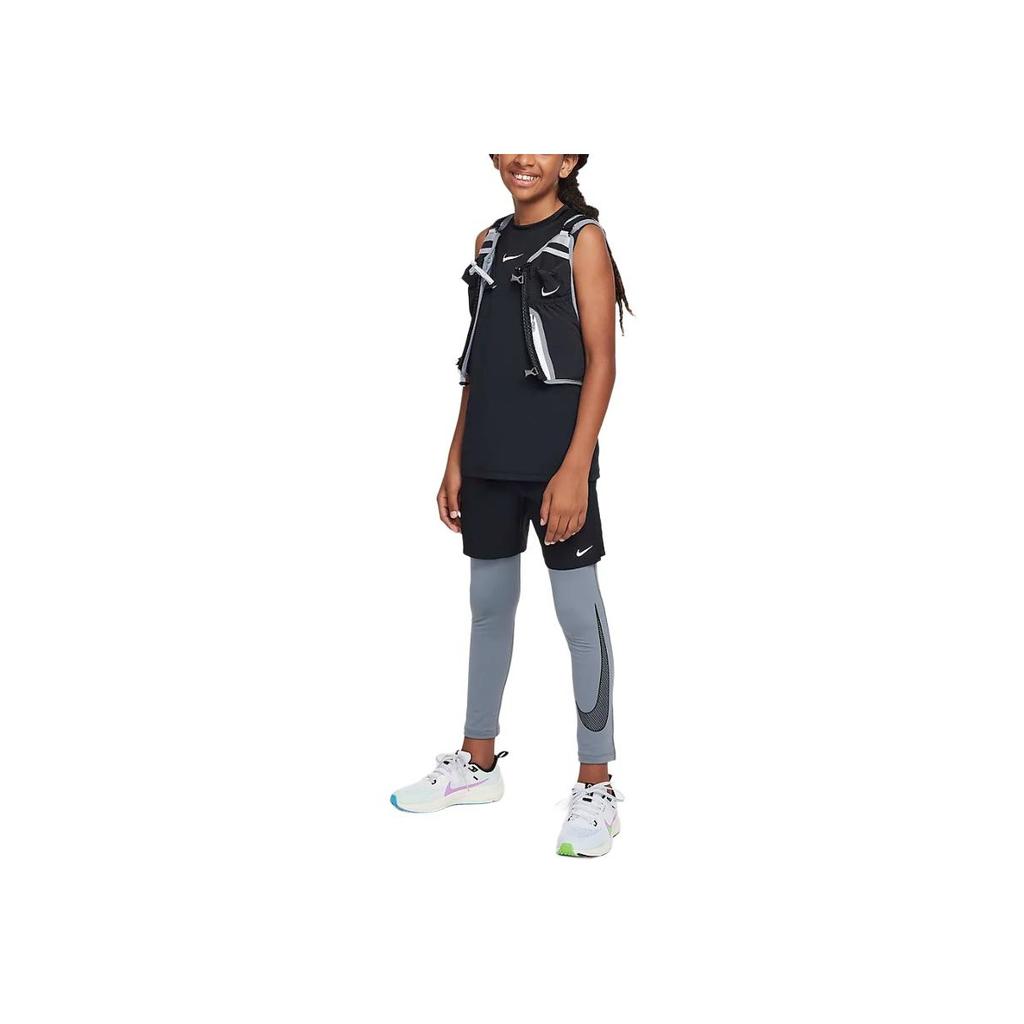 Nike Pro Dri-Fit Теплые Удобные Мягкие Быстросохнущие Вязаные Спортивные Штаны Детские Штаны Дымчато-Серый HF4364-084