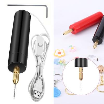 Портативная DIY Маленькая Электрическая Дрель USB Электрическая Сверлильная Машина Ручной Инструмент для Сверления Акрила и Дерева Набор