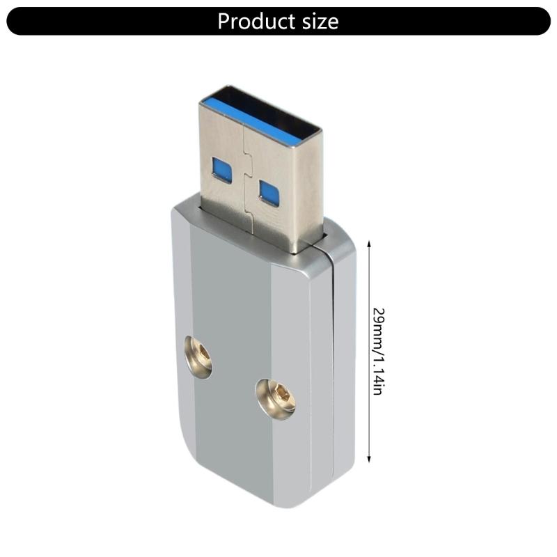 Адаптер USB 3.0 DIY с разъемами типа "папа" и отверстием 6 мм для быстрой передачи данных и зарядки устройств в алюминиевом корпусе