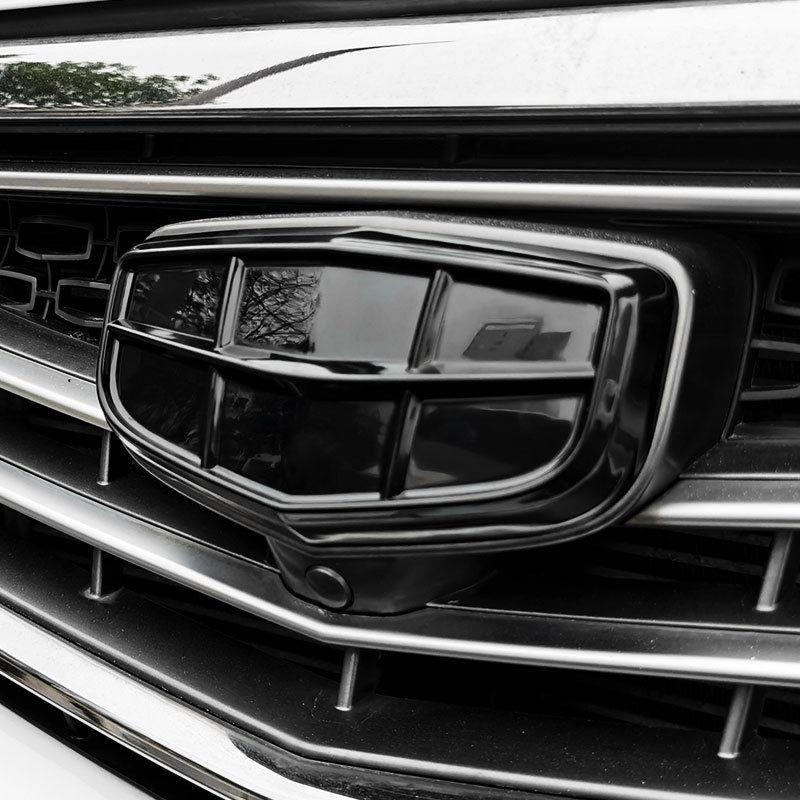 Черные автомобильные эмблемы для Geely Tugella\Monjaro\Coolray\Azkarra\Okavango\Emgrand Передний логотип Наклейки на кузов