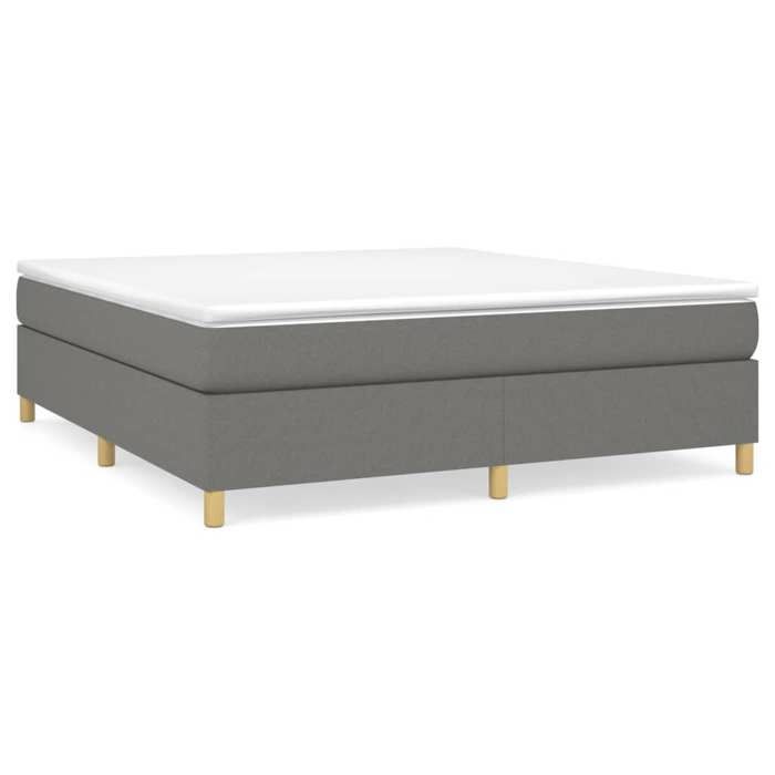 Maison Exclusive - Sommier à lattes de lit avec matelas Gris foncé 180x200cm Tissu