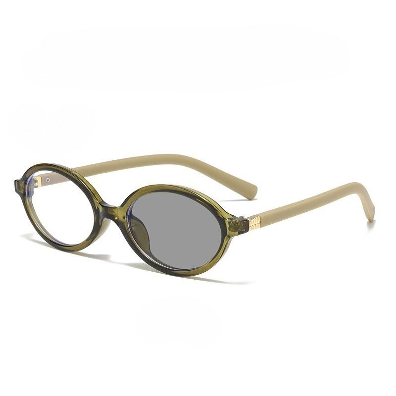 Ретро Овальная Оправа Фотохромные Очки для Чтения Женские Плюс Диоптрии Очки Мода Анти-синий Свет Рецептурные Солнцезащитные Очки