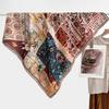Wasteland wind gradual change color velvet 91 square scarf women's two-color different-faced scarf foreign style fashion silk scarf scarf scarf shawl
