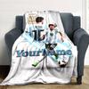 Messi Customize Your Name Blanket Cozy Personalized Blanket Durable Comfort Great for Office Chair Bedding Living Room All-Season Use