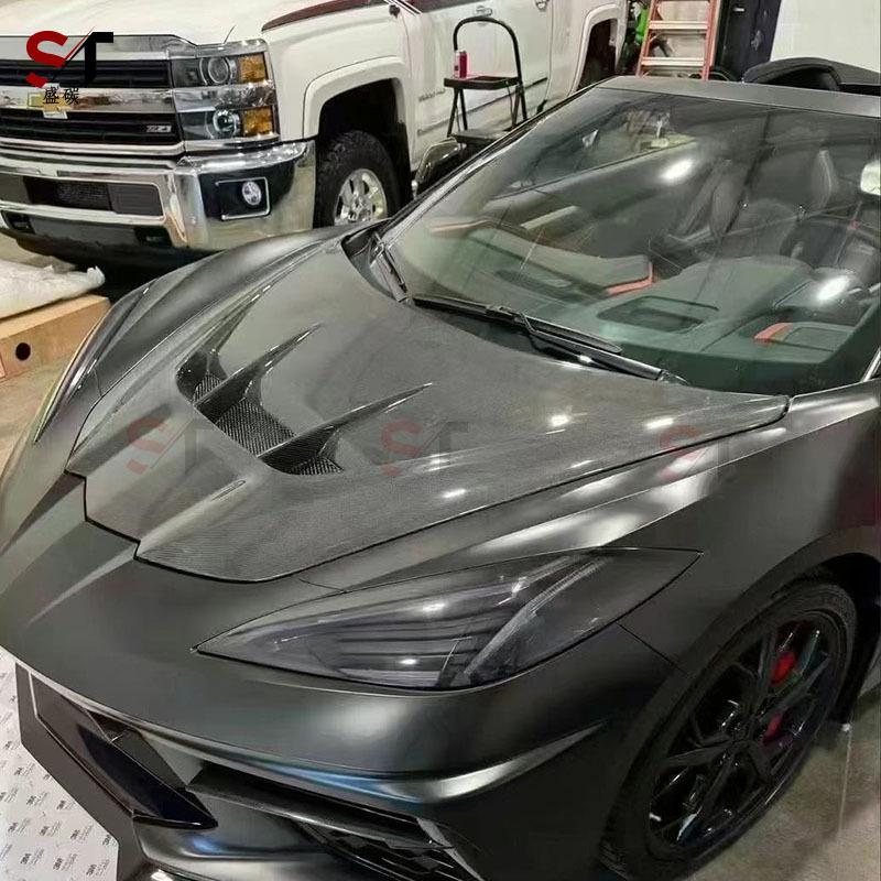 Chevrolet Corvette C8 Капот из углеродного волокна Передняя крышка Комплект кузова