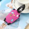 Novelty Strong Luggage Tag Pvc Silicone Letter Suitcase Name Address Id Tag Holiday Travel Handbag Label Suitcase Accessories