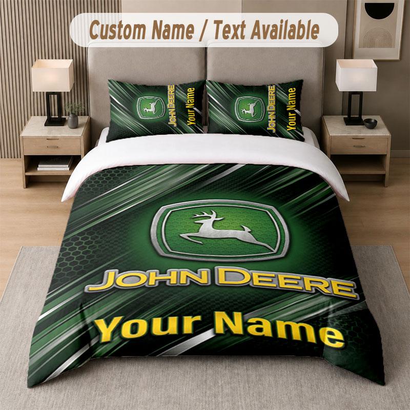 Постельное белье на заказ с рисунком John Deere, Печать имени Текст 1 пододеяльник плюс 2 наволочки Домашний текстиль