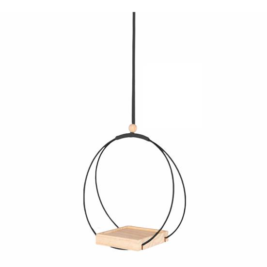 Подвесная подставка для растений, универсальный держатель для цветочных горшков с деревянным основанием, компактный держатель для растений в помещении