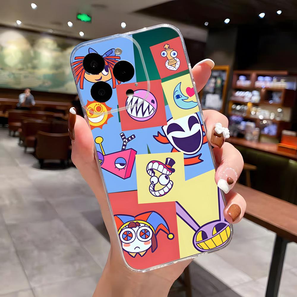 Удивительный D-Digital C-Circus Чехол для телефона Для IPhone 17 Air 16 E 15 14 13 12 Mini 11 Pro Max Анти Прозрачный Защита от падения
