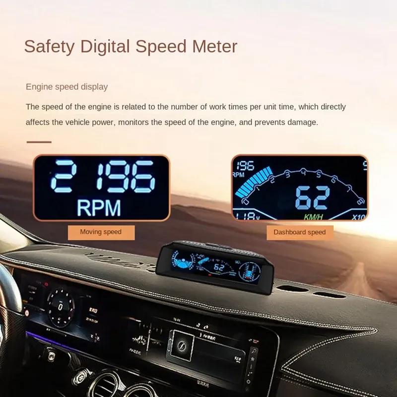 OBD X90 Проекционный дисплей на лобовое стекло Бортовой компьютер OBD2 Спидометр автомобиля OBD-датчик С дисплеем угла наклона и тангажа