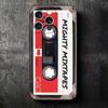 Vintage 90S Cassette Tape Pattern Soft Phone Case for iPhone 16 16E 17 Air 15 Pro Max 14 Plus 13 Mini 11 12 7 Black Cover Back S